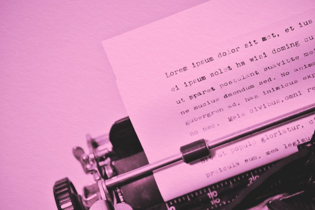 Typewritten Sheet of Paper with Lorem Ipsum