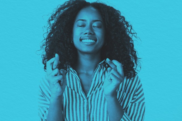 Women showing signs of anxiousness and eager