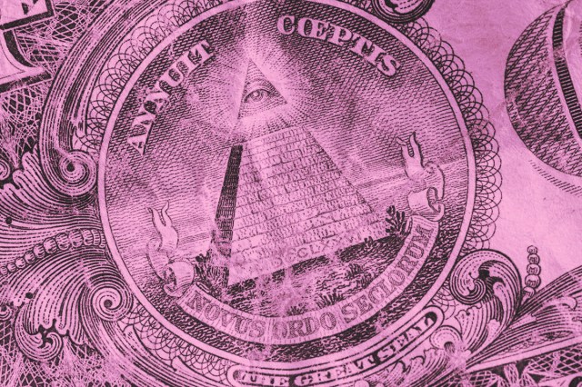 Close-up of a one dollar bill