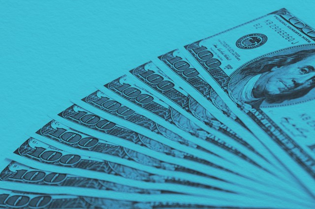 Bundle of 100 dollar bills